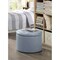 Convenience Concepts Designs4Comfort Round Shoe Ottoman, Gray